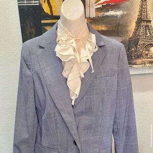 Men's Blue Checkered Blazer